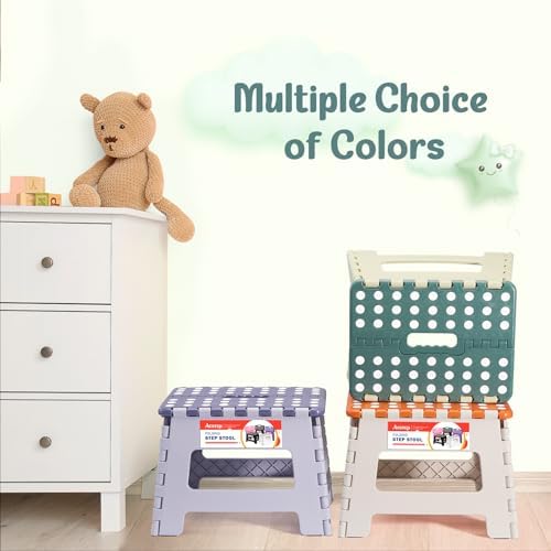 Folding Step Stool 9 Inch for Kids, 300 lbs, Bicolor Green - Image 3