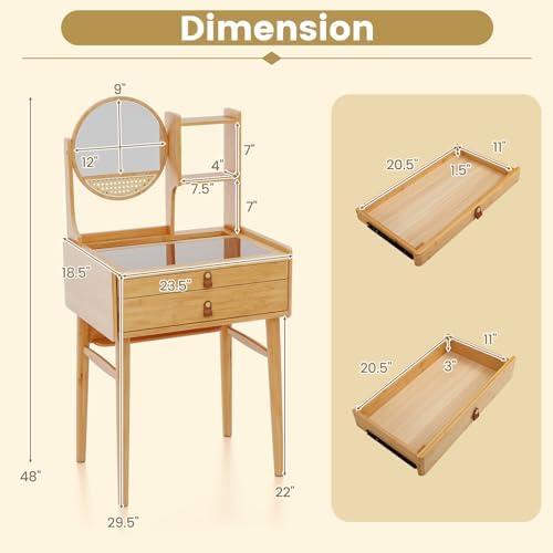 CHARMAID Small Vanity Desk - Image 4