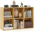 GIANTEX 6-Cube Bookcase, 3-Tier Cubby Bookshelf by Giantex