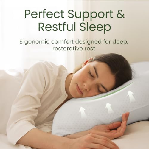 Sleepavo Memory Foam Pillows Queen Size Set of 4, Bed Pillows - Image 3