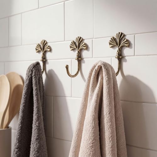 Hicarer 2 Pcs Metal Curtain Tieback Holdbacks Ginkgo Leaf Shaped Curtain Side - Image 4