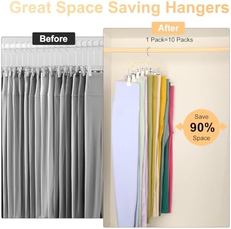 Volnamal Legging Organizer for Closet, 4 Pack Metal Yoga Pants Hangers - Image 4