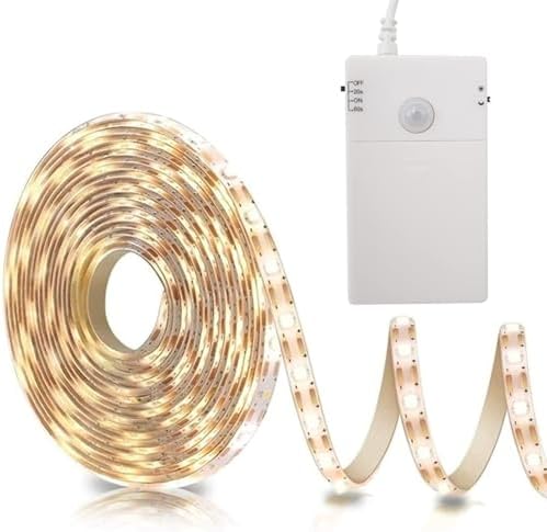 9.8Ft 90 LED Battery Operated Cabinet Strip Lights Motion Sensor by echosari