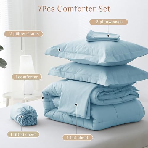 JOLLYVOGUE California King Comforter Set, Ultra-Soft Bed in a Bag Cal King Size - Image 5