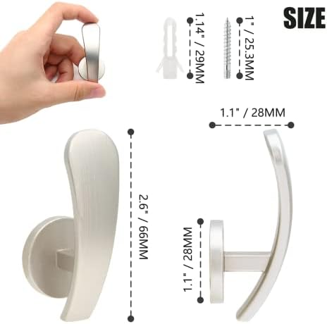Curtain Tieback Hooks, 4 Pack - Image 4