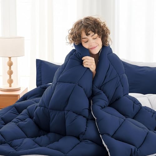 Full Comforter Set 7 Pieces, Reversible Bed in a Bag - Image 2