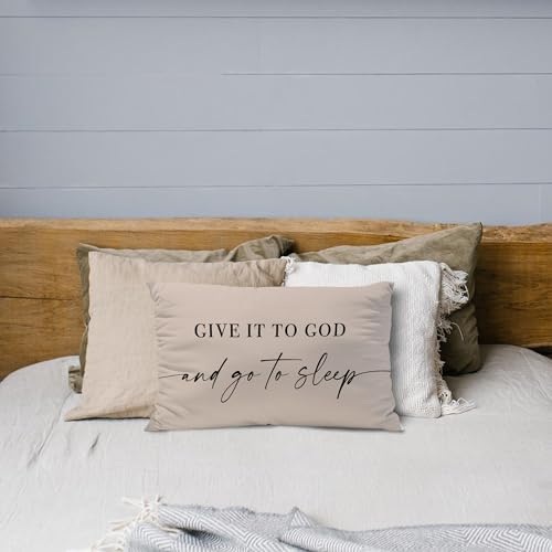 Knibeo Give It to God and Go to Sleep, Decorative Pillows Cover - Image 2