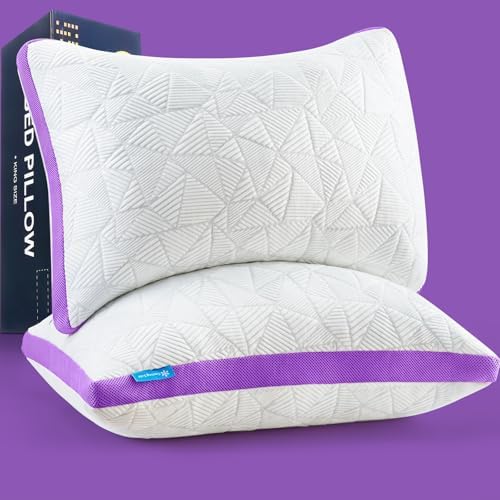 BETU Cooling King Size Pillows Set of 2, Shredded Memory Foam Cool Pillows by BETU