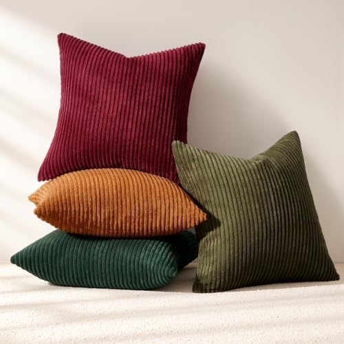Topfinel Pack of 4 Velvet Pillow Covers 16x16 Couch Decorative Throw Pillows - Image 6