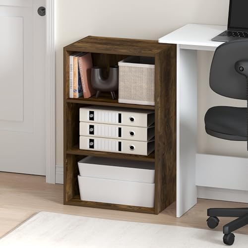 Furinno Basic Book Shelf, 3-Tier Bookshelf, Storage Organizer Bookcase - Image 2