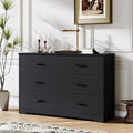 Black Dresser for Bedroom, 6 Drawer Dressers & Chests of Drawers by LIDYUK