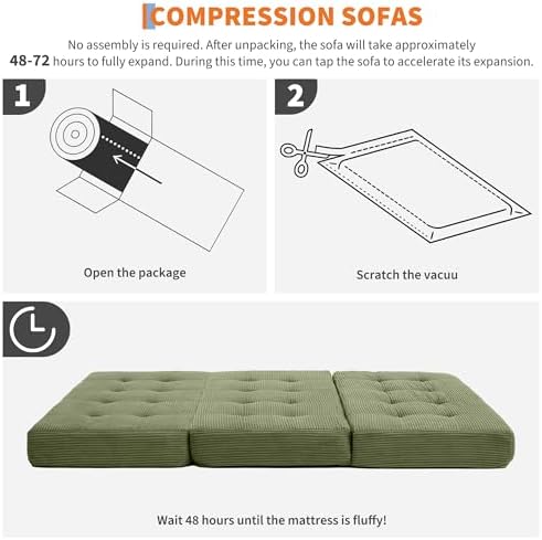 Folding Mattress, 6 Inch Thickness Tufted Folding Mattress - Image 7