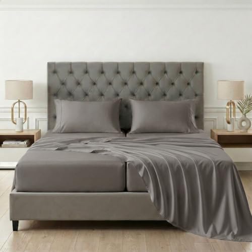 Lane Linen Split King Sheets 100% Egyptian Cotton Sateen by LaneLinen