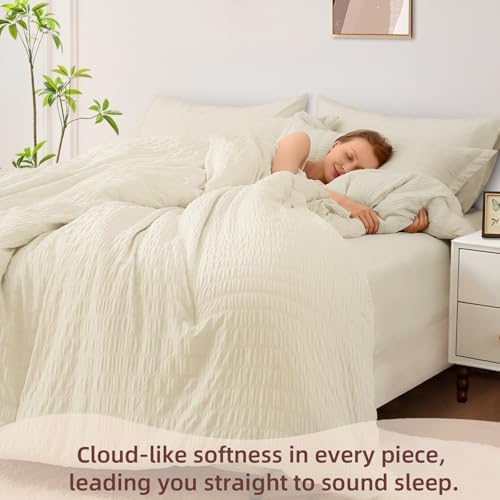 Cream White Full Size Comforter Sets - Image 2