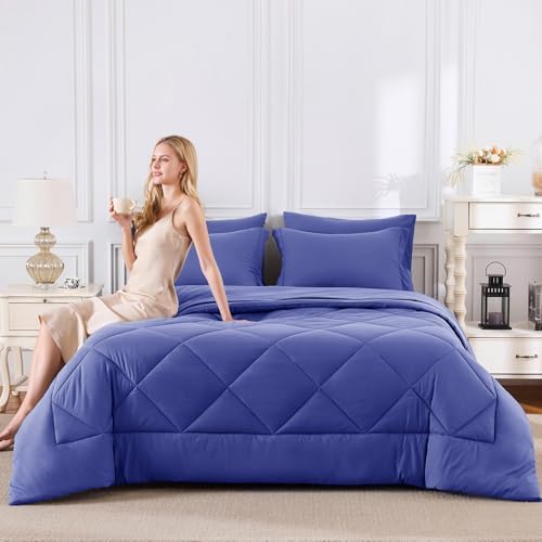 CozyLux King Comforter Set 102"x90" Very Peri - Image 7