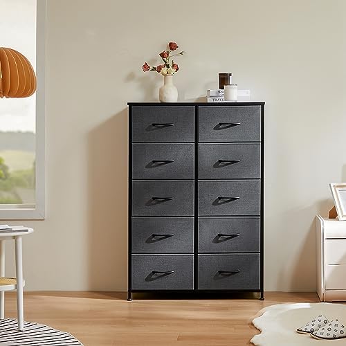 DUMOS 10 Drawer Tall Dresser for Bedroom & Living Room - Image 2