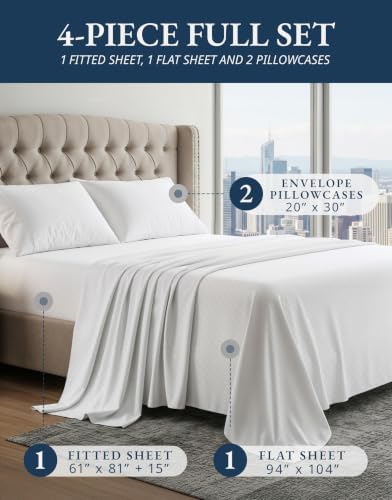 LANE LINEN Full Size Sheet Sets Sateen Weave - Image 2