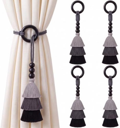 Novabright 4 Pcs Boho Curtain Tiebacks by Unknown
