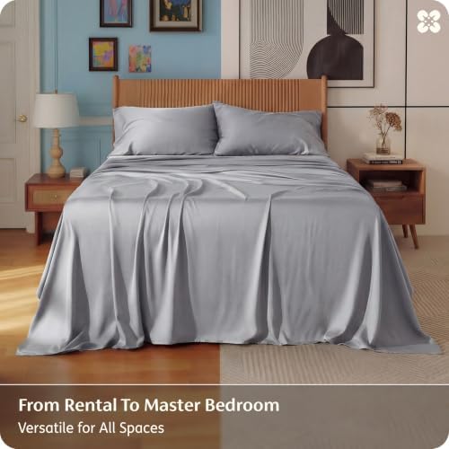 Bedsure PureWoven Rayon Derived from Bamboo, California King Sheet Sets - Image 4
