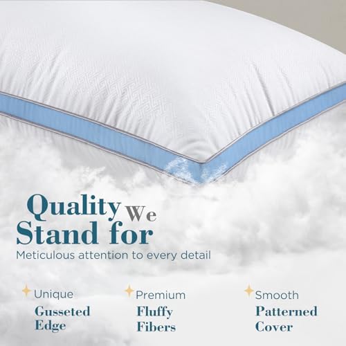 viewstar King Size Pillows Set of 2, Firm Support, Light Blue - Image 5