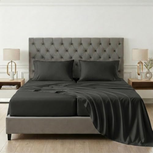 Lane Linen Split King Sheets 100% Egyptian Cotton Sateen by LaneLinen