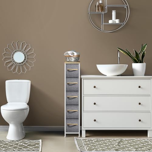 Sorbus 5-Drawer Narrow Dresser for Bedroom - Image 7