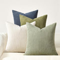 Topfinel 22x22 Muted Teal Boho Farmhouse Couch Throw Pillows Decorative Velvet by Topfinel