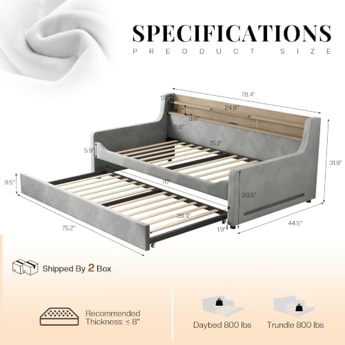 Jocisland Twin Upholstered Daybed - Image 2