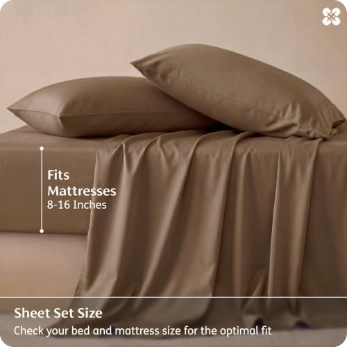 Bedsure PureWoven 100% Rayon Derived from Bamboo, Full Size Sheets - Image 5