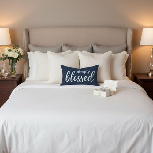 Decorative Lumbar Pillow Cover 12x20 Inch Simply Blessed - Image 5