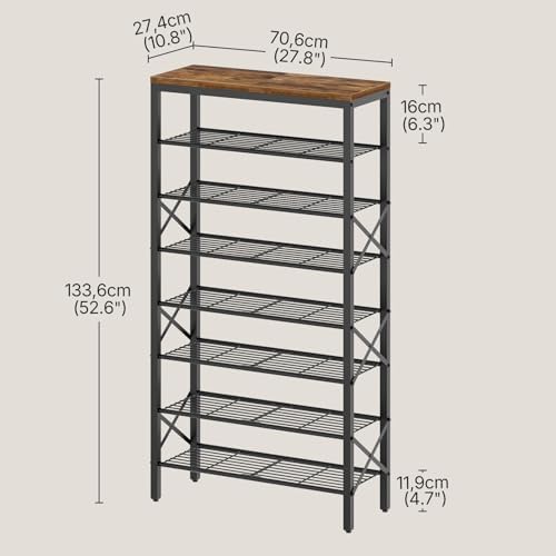 8 Tier Shoe Rack, Shoe Storage Organizer, Large Capacity Shoe Shelf Holds 32 - Image 3