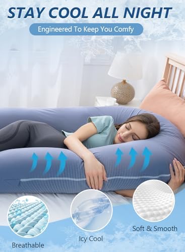 Pregnancy Pillows, Cooling Silky Pregnancy Pillows - Image 4