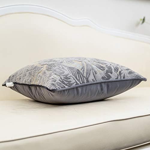 Alerfa 12 x 20 Inch Gray Silver Rectangle Maple Leaf Pillow Embroidery Cut - Image 3