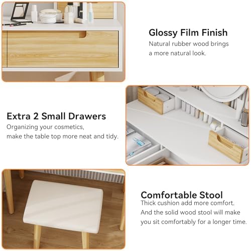 YOURLITE Small Makeup Vanity Desk - Image 4