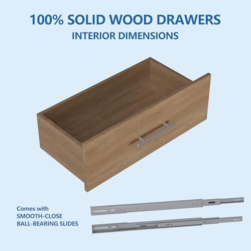 4 Drawer Short Tower Closet Unit, Modular Closet System, Wood Closet System - Image 5