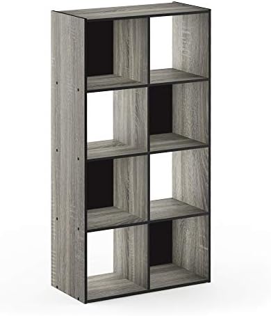 Furinno Pelli Cubic Storage Cabinet, French Oak Grey/Black - Image 5