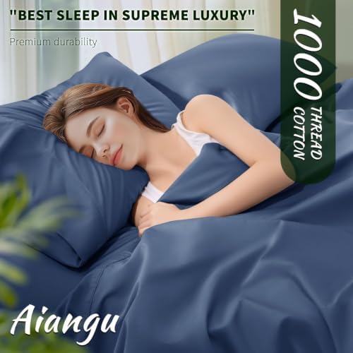100% Egyptian Cotton Sheet Set 4 Piece, Luxury 1000 Thread Count - Image 6