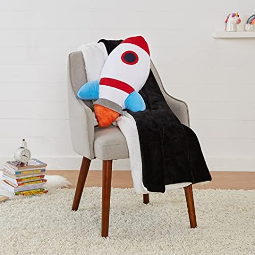 Amazon Basics Kids Space Rockets Decorative Pillow, Ultra-Soft Bedroom Décor - Image 5