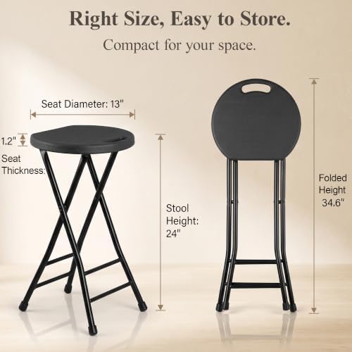 COOZMENT 24-Inch Folding Stool - Image 3