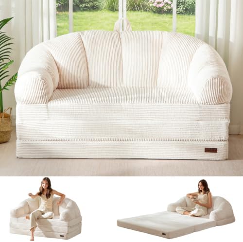 MAXYOYO Folding Sofa Bed with Backrest, Boneless Fold Out Couch with Handle by MAXYOYO
