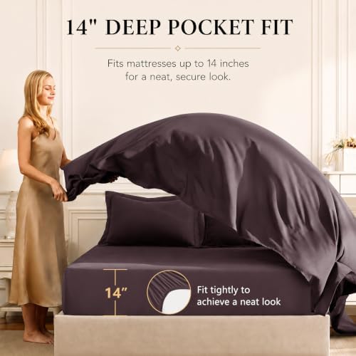 CozyLux Oversized King Comforter Set 120"x98", 7 Piece, Cocoa Powder - Image 5