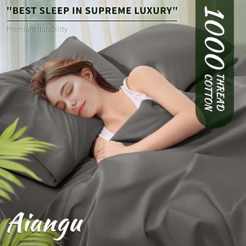 100% Egyptian Cotton Sheet Set 4 Piece, Luxury 1000 Thread Count - Image 6