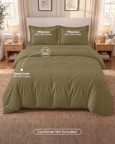Duvet Cover Queen, 3 Piece Set, Extra Soft - Image 3
