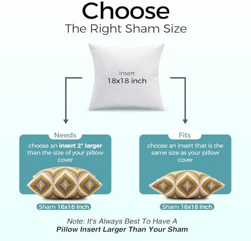 puredown® 18x18 Throw Pillow Insert Set of 1 – Supportive & Fluffy Down - Image 5
