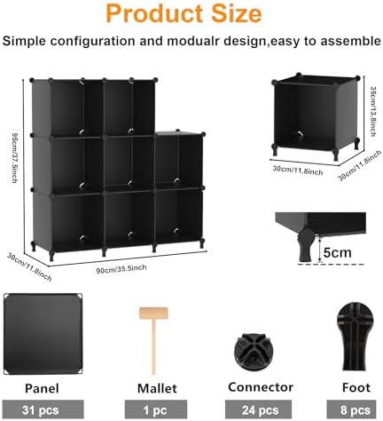 AWTATOS 8 Cube Storage Organizer, Closet Organizer Storage Shelf - Image 5