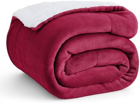 Bedsure GentleSoft Sherpa Fleece Twin Size Blanket by BEDSURE