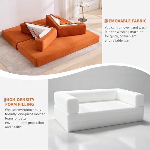 5-in-1 Convertible Sleeper Sofa Bed - Image 6