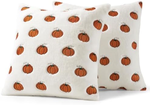 MIULEE Fall Pillow Covers 20x20 Dark Rust Pumpkin Fall Decor - Image 7