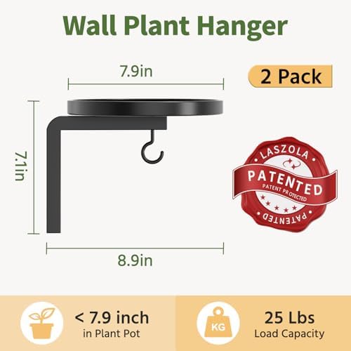 LASZOLA Plant Hanger Holder Window Shelf Wall Mounted Indoor - Image 2