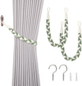 NICEEC 2 Pack Natural Cotton Rope Curtain Tiebacks Elegant Boho Style by NICEEC